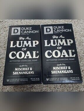 (2) Duke Cannon Big Lump Of Coal Charcoal Soap